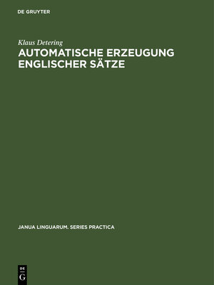 cover image of Automatische Erzeugung englischer Sätze